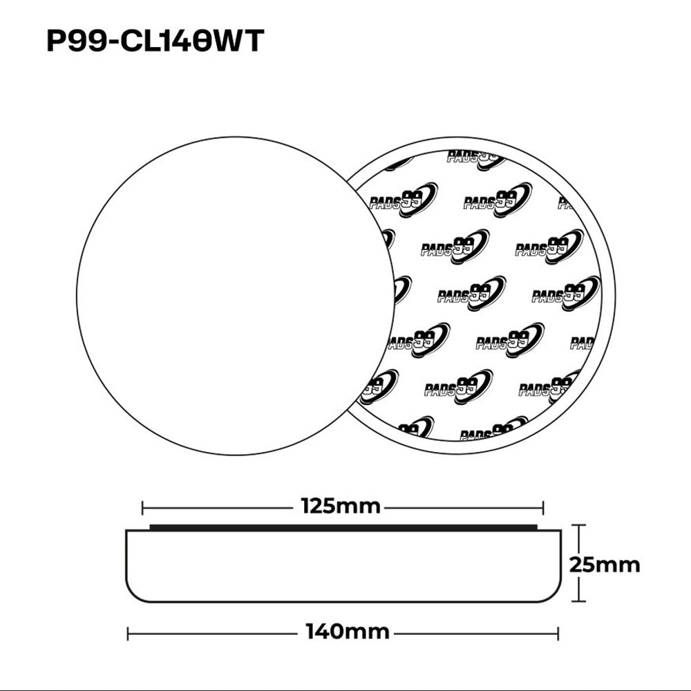 Pads99 Classic Pad Negro Acabado Rotativa 125mm