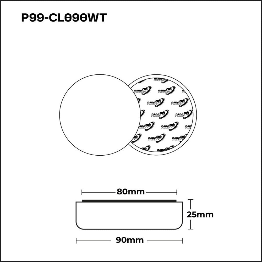 Pads99 Pad Classic Pad Blanco Medio Rotativa 75mm