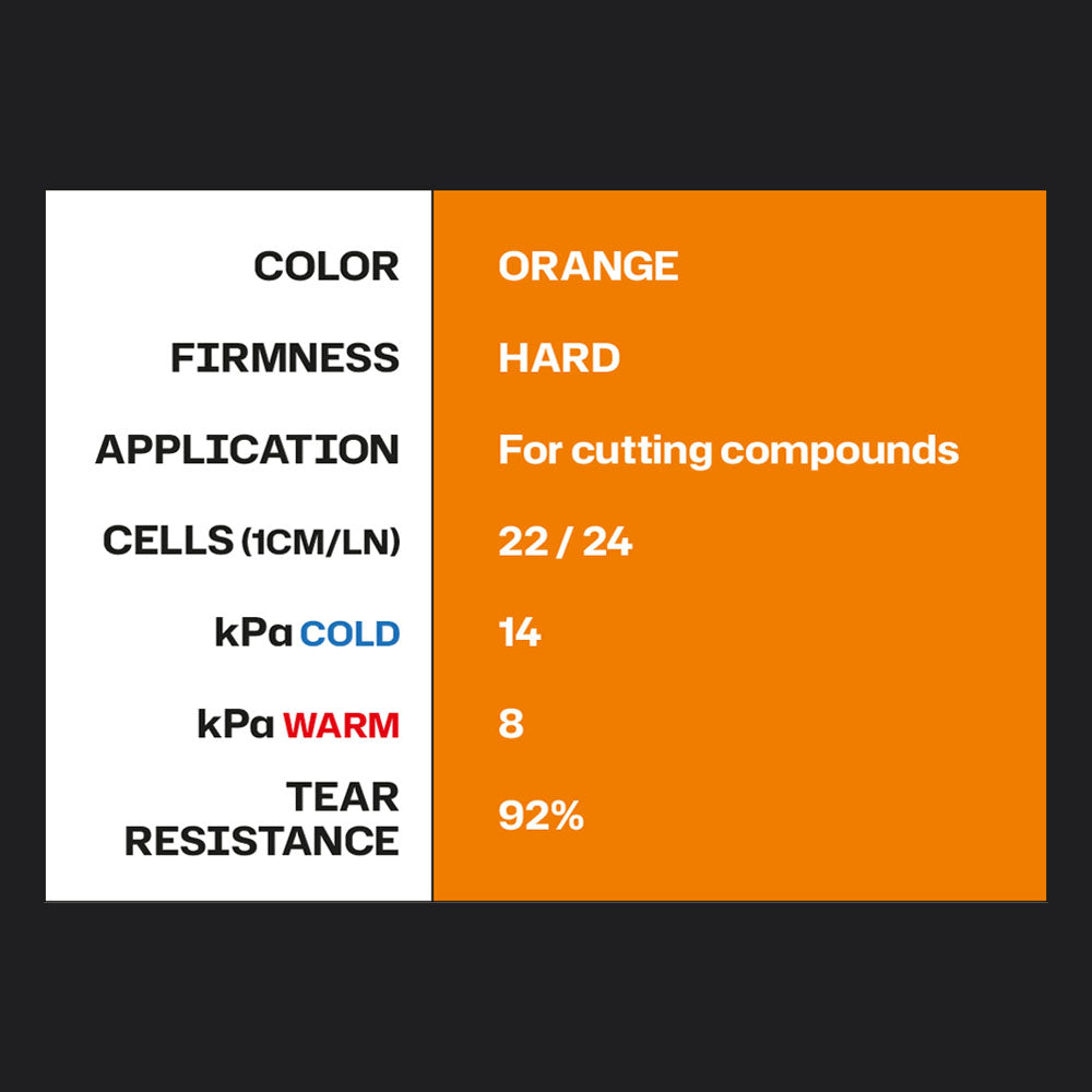 Pads99 Sandwich Pad Naranja Duro 150mm