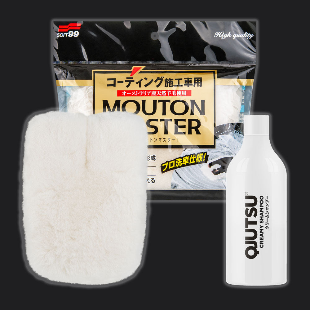 Pack Lavado Sensible - Guante de lana Premium + Champú Qjutsu 750ml