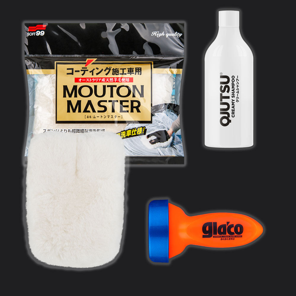 Pack QAD + Champú Qjutsu + Guante Lana Natural Premium