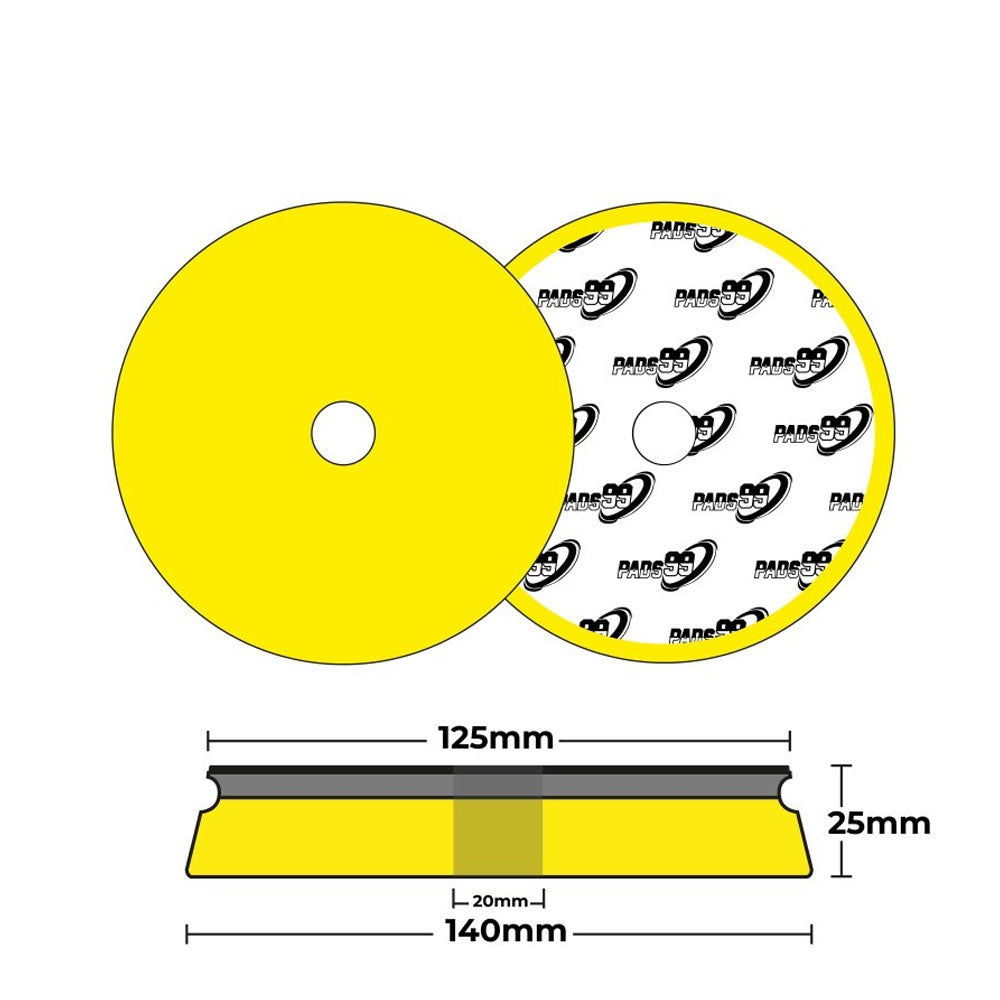 Pads99 Sandwich Pad Amarillo Medio 125mm