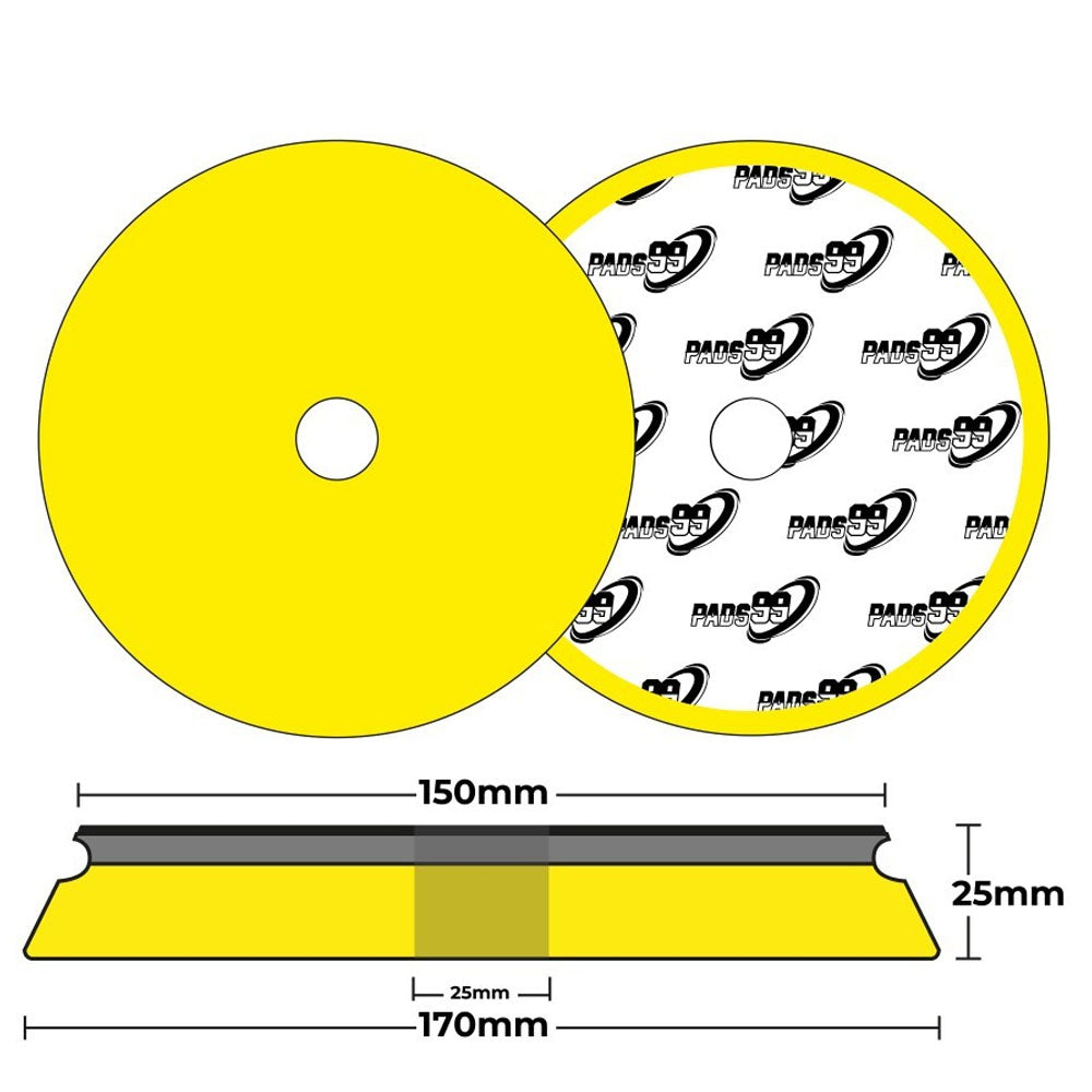 Pads99 Sandwich Pad Amarillo Medio 150mm
