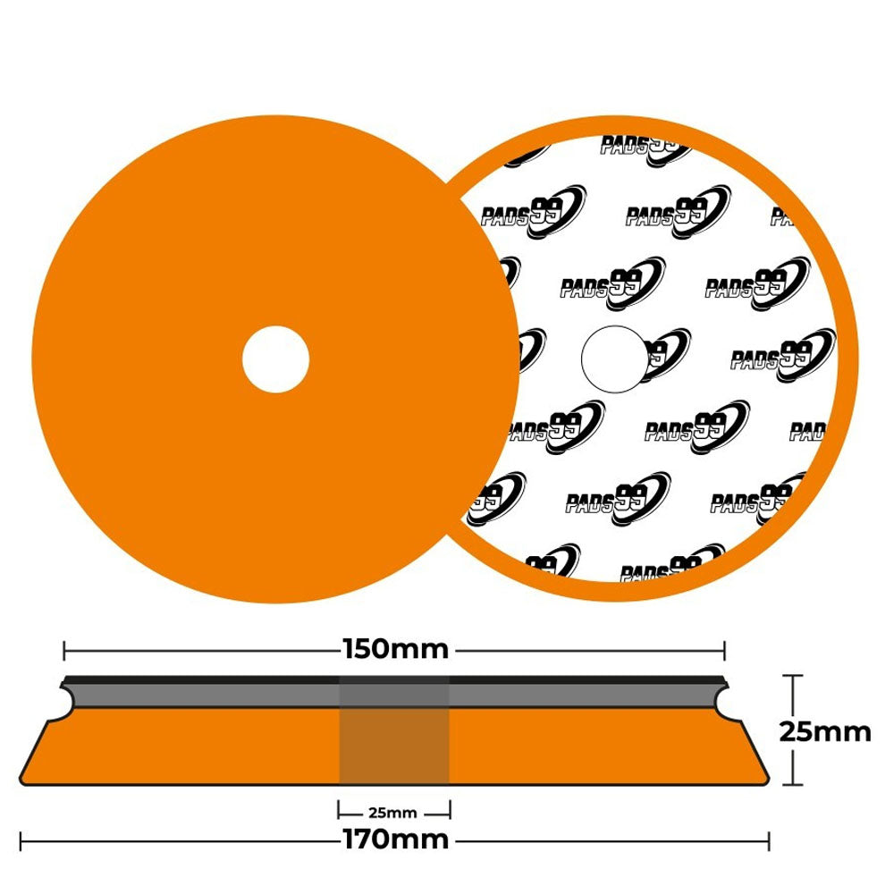 Pads99 Sandwich Pad Naranja Duro 150mm