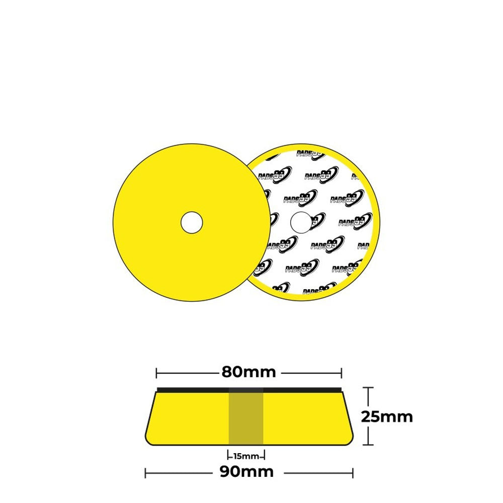 Pads99 Twister Pad Amarillo Medio 75mm