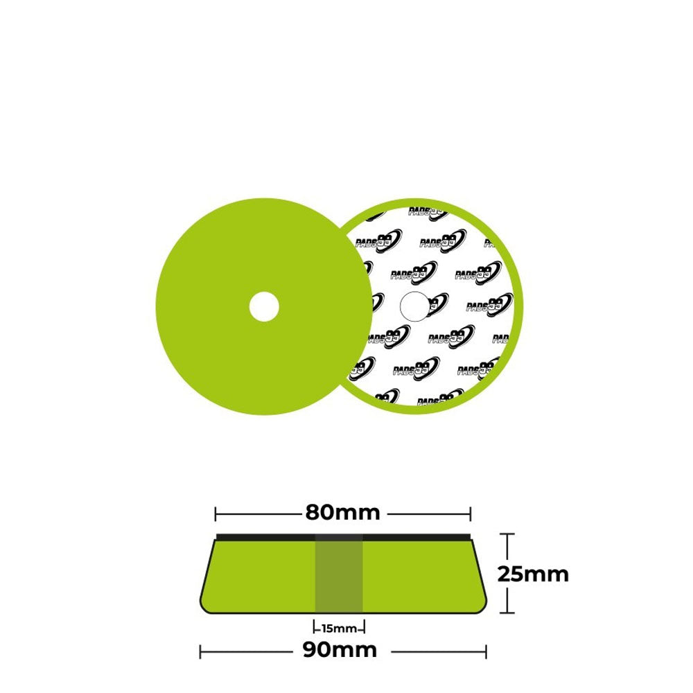 Pads99 Twister Pad Verde Muy Blando 75mm