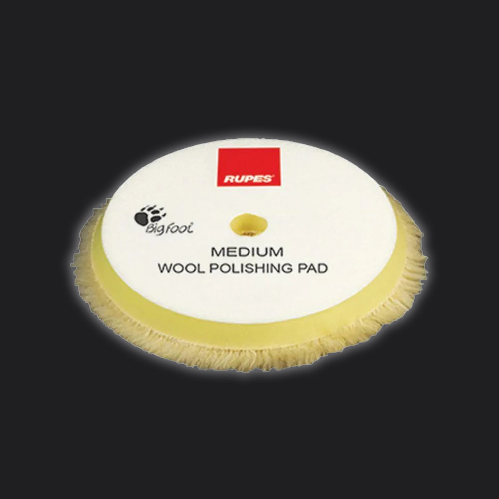 Rupes Pad de Lana Amarilla Corte Medio 80mm